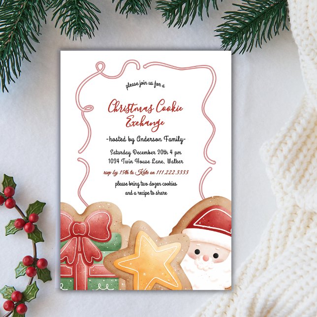 Invitación Intercambio de Galletas de Navidad Fiesta de Amigo (Subido por el creador)