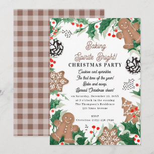 Invitación Intercambio de Galletas de Navidad Horneando Espír