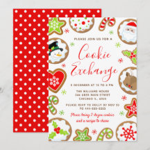Intercambio de Galletas de Navidad Rojo y Verde