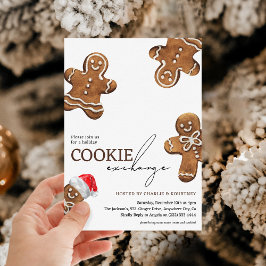 Invitación Intercambio de galletas de niños lindos Navidades 