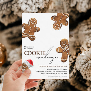 Invitación Intercambio de galletas de niños lindos Navidades 