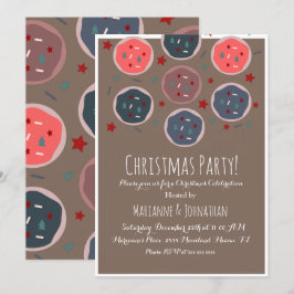 Invitación Intercambio de galletas dulces de Navidad con spri