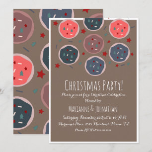 Invitación Intercambio de galletas dulces de Navidad con spri