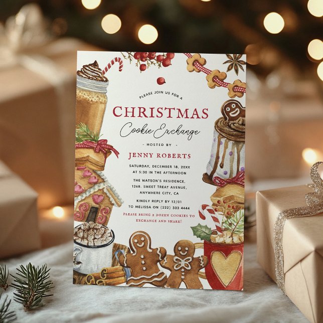 Invitación Intercambio de Galletas Navideñas Festivas  (Subido por el creador)