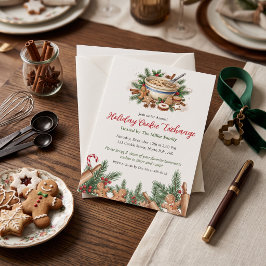 Invitación Intercambio de Galletas Navideñas Fiesta de Repost