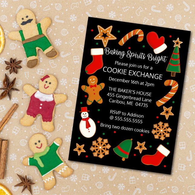 Invitación Intercambio de Galletas para Alegrar Espíritus (Subido por el creador)