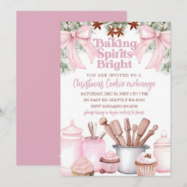 Invitación Intercambio de Galletas Rosadas para Alegrar Espír