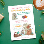 Invitación Intercambio de libros de Navidades de Jolabokaflod<br><div class="desc">Eleva tus celebraciones navideñas con nuestra invitación a la fiesta temática de Jolabokaflod, ¡capturando la esencia de esta encantadora tradición islandesa! Decorada con encantadores ilustraciones acuarelas de ratones intercambiando libros, esta invitación marca el tono perfecto para una reunión festiva de intercambio de libros. Las deliciosas escenas de ratones que abrazan...</div>