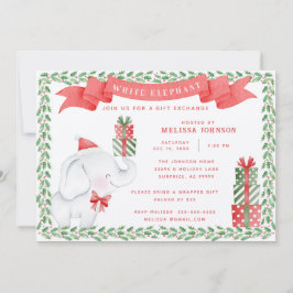 Invitación Intercambio de obsequios de Navidades de Elefantes