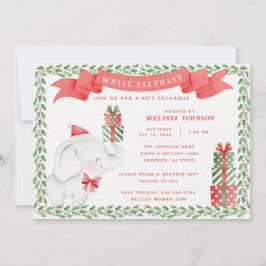 Invitación Intercambio de obsequios de Navidades de Elefantes