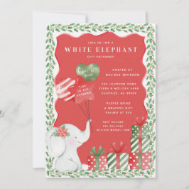 Invitación Intercambio de obsequios de Navidades de Elefantes
