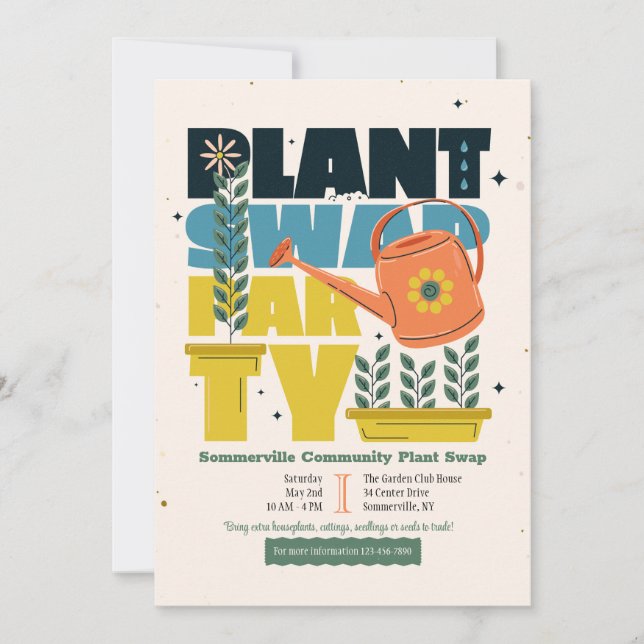 Invitación Intercambio de planta (Anverso)