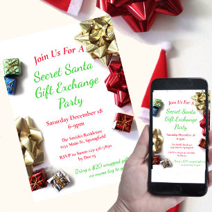 Invitación Intercambio de regalos de Fiestas de Navidades sec