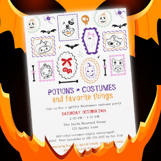 Invitación Intercambio de regalos de Halloween para niños con