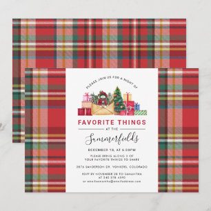 Invitación Intercambio de Regalos de Navidad de Cosas Favorit