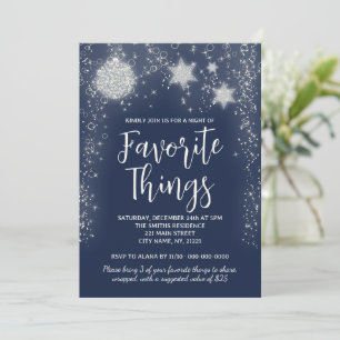 Invitación Intercambio de Regalos de Navidad de Cosas Favorit