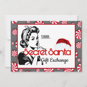 Invitación Intercambio de regalos de Santa Secreto