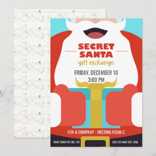 Invitación Intercambio de Regalos de Santa Secreto Corporativ