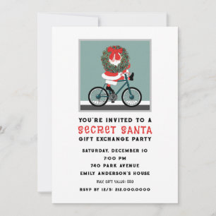 Invitación Intercambio de Regalos de Santa Secreto Fiesta de 
