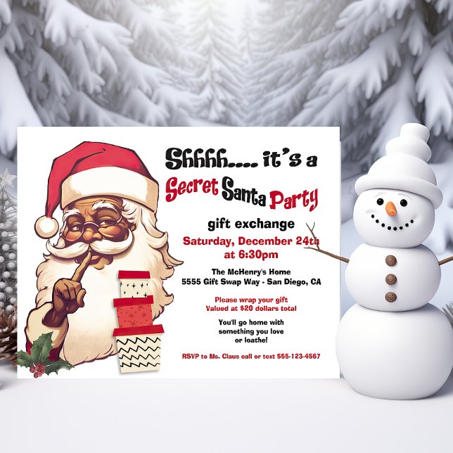 Invitación Intercambio de regalos secretos de los Estados Uni (Subido por el creador)