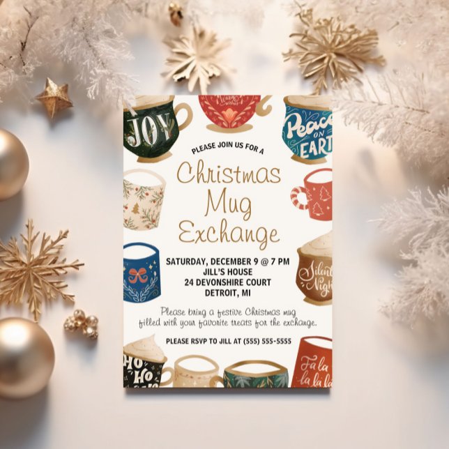 Invitación Intercambio de Tazas de Navidad, Fiesta de Interca (Subido por el creador)