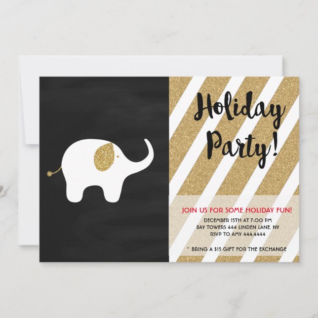 Invitación Intercambio del navidad del día de fiesta del (Anverso)