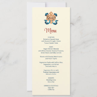 Invitación Interminable Knot Tibetan Boda