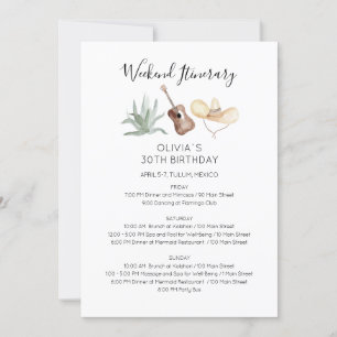 Invitación internacional de cumpleaños de fin de s