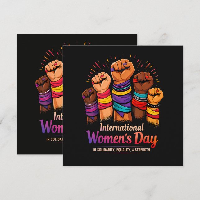 Invitación International Women's Day 8 March (Anverso / Reverso)