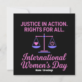 Invitación International Women's Day Justice In Action Rights