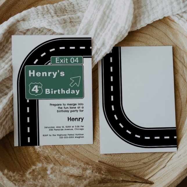 Invitación Interstate Sign Birthday Invitation (Subido por el creador)