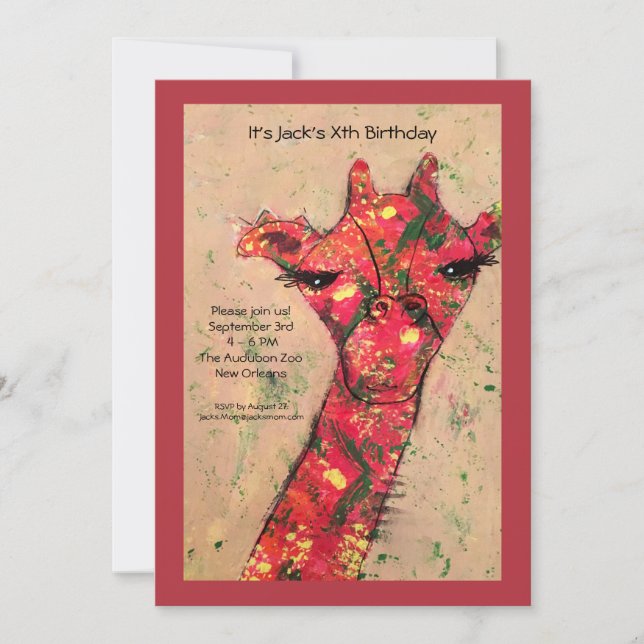 Invitación intrépida abstracta de la fiesta de (Anverso)