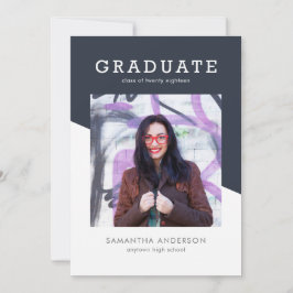 Invitación intrépida de la graduación del color