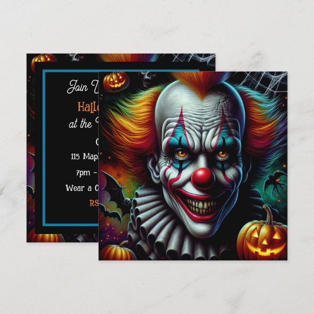 Invitación Introduzca si se atreve | Espinosa fiesta de Hallo (Anverso / Reverso)