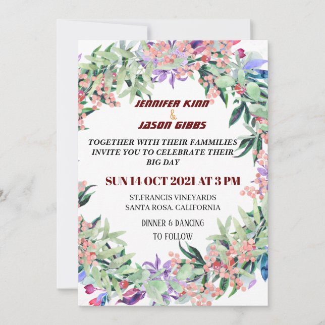 Invitación invasión boda