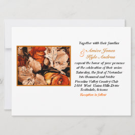 Invitación invasión boda de flores de otoño