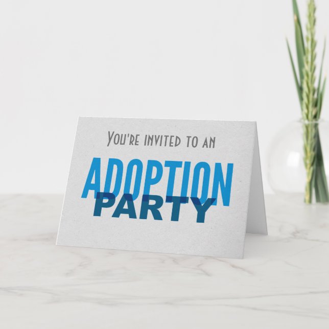 Invitación Invasión de Fiesta de Adopción - Adolescente mayor (Anverso)