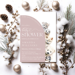 Invitación Invernadero Animales Género Bebé Neutral Ducha