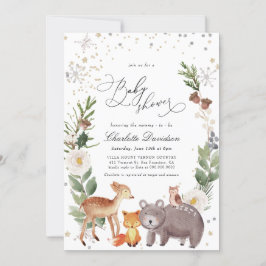 Invitación Invernadero de los animales del Ártico Baby Shower