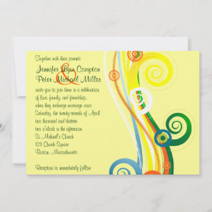 Invitación Inversión boda de rayas de moda