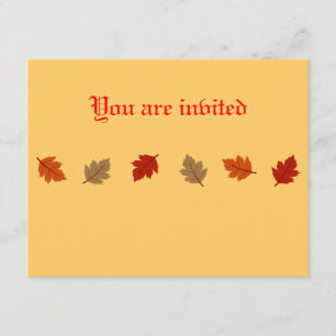 Invitación Inversiones de hojas de otoño