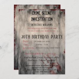 Invitación Investigación de la escena del crimen Partido por
