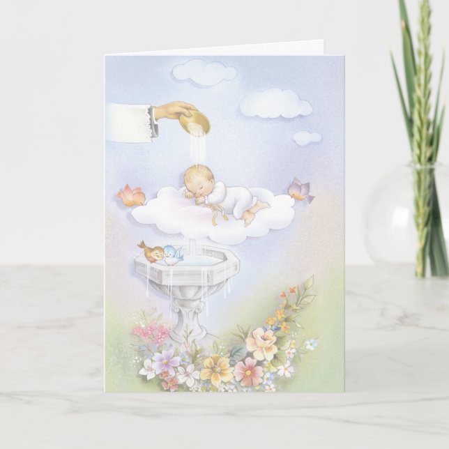 Invitación Inviations del bautismo (Anverso)