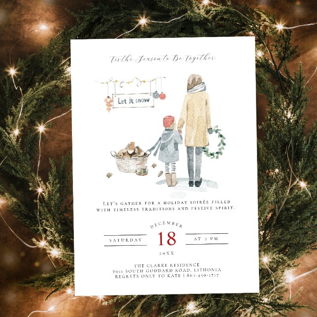 Invitación Invierno alegre | Fiesta de Navidades nostálgicos (Subido por el creador)