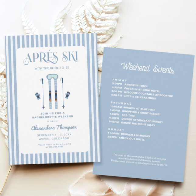 Invitación Invierno Apres Ski Bachelorette Party (Subido por el creador)