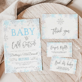 Invitación Invierno Baby Shower hace frío afuera