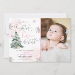 Invitación Invierno Chica de Omán Primer cumpleaños