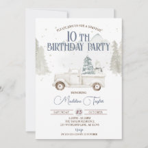 Invierno Copos de Nieve 10 cumpleaños