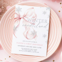 Invierno de Bow Rosado Purpurina de Onederland Pri