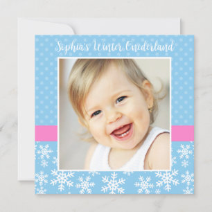 Invitación Invierno de copas de nieve lindo Onederland Foto C